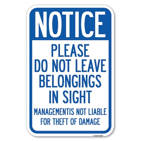 Signmission Safety Sign, 12 in Height, Aluminum, 23529 A-1218-23529